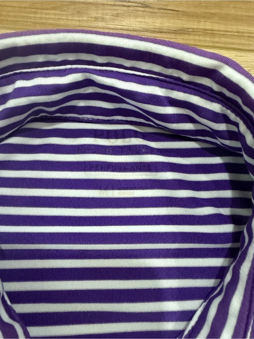 Ralph Lauren Navy and White Striped Polo with Green Pony